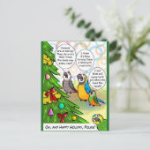 Worst en kerstboom feestdagenkaart (Staand voorkant)