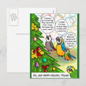 Worst en kerstboom feestdagenkaart (Voorkant / Achterkant)