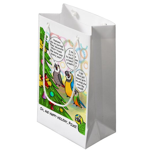 Worst en kerstboom klein cadeauzakje (Voorkant Gekanteld)