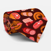 Worst en vleespatroon stropdas (Opgerold)