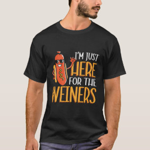 Worst grappig Ik ben hier alleen voor de Wieners H T-shirt