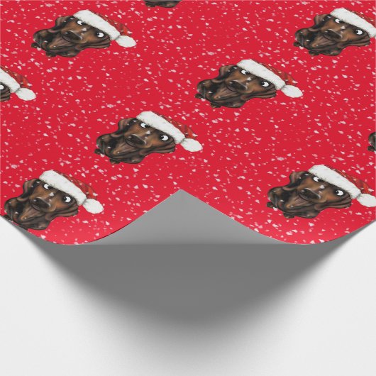 Worst Hond Kerstmis Wrapping Papier (Hoek)