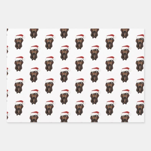Worst Hond Kerstmis Wrapping Papier Inpakpapier Vel (Voorkant 3)