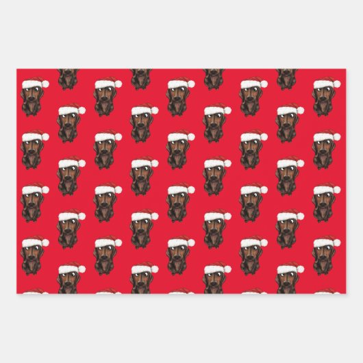 Worst Hond Kerstmis Wrapping Papier Inpakpapier Vel (Voorkant 2)