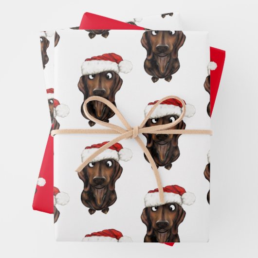 Worst Hond Kerstmis Wrapping Papier Inpakpapier Vel (In situ)