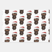 Worst Hond Kerstmis Wrapping Papier Inpakpapier Vel (Voorkant)