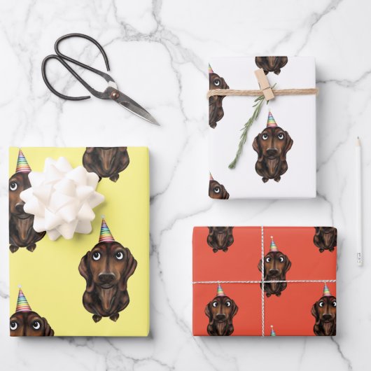 Worst Hond Verjaardag Wrapping Papier Inpakpapier Vel (Voorkant)