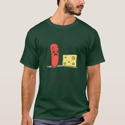 Worst kaas scenario grappig Duits eten grap T-shirt (Voorkant)