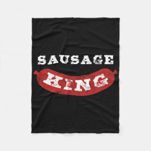 Worst Koning Grappig Verdrietig BBQ Fleece Deken