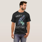 Worst Nightmare Gamer Zombie Gaming Boys Teens Vid T-shirt (Voorkant volledig)