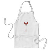 worst op een vork standaard schort (Voorkant)