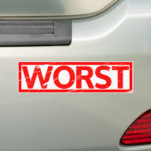 Worst Stamp Bumpersticker (Op auto)