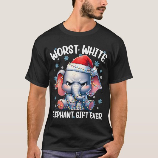 Worst White Elephant Ever Christmas Xmas Under 15  T-shirt (Voorkant)