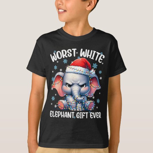 Worst White Elephant Ever Christmas Xmas Under 15  T-shirt (Voorkant)