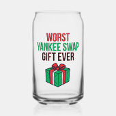 Worst Yankee Swap Gift Ever Blikvorm Glas (Voorkant)