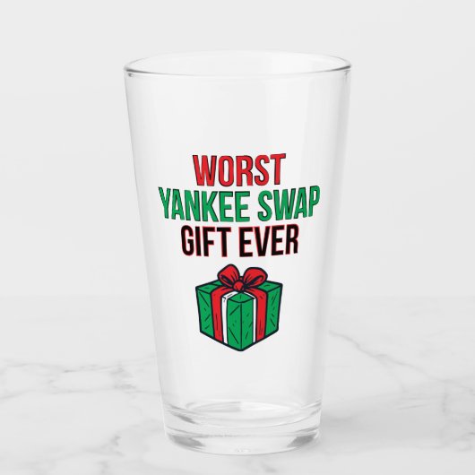 Worst Yankee Swap Gift Ever Glas (Voorkant)