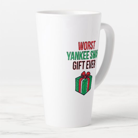 Worst Yankee Swap Gift Ever Latte Mok (Rechterhoek)