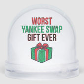 Worst Yankee Swap Gift Ever Sneeuwbol (Achterkant)