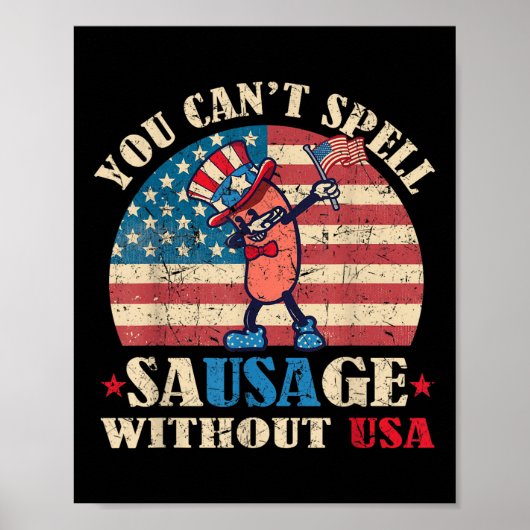 Worst Zonder USA Retro Grappig 4th of July Indepe Poster (Voorkant)