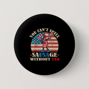 Worst Zonder USA Retro Grappig 4th of July Indepe Ronde Button 5,7 Cm