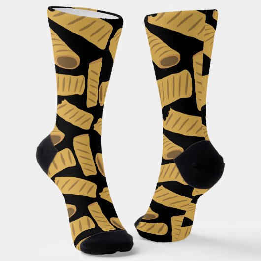 Worstbroodjes Grappig Voedsel Patroon Sokken (Gebogen)