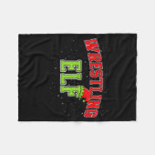 Worstel Elf Kerstmis Familie Matching Groep Xmas Fleece Deken (Voorkant (Horizontaal))