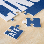 Worstelaar ADD NAME School Atleet Worstelen Team  Legpuzzel (Zijkant)