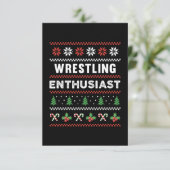 Worstelaar Enthousiastelijk Hettig Kerst T-shirt C Kaart (Staand voorkant)
