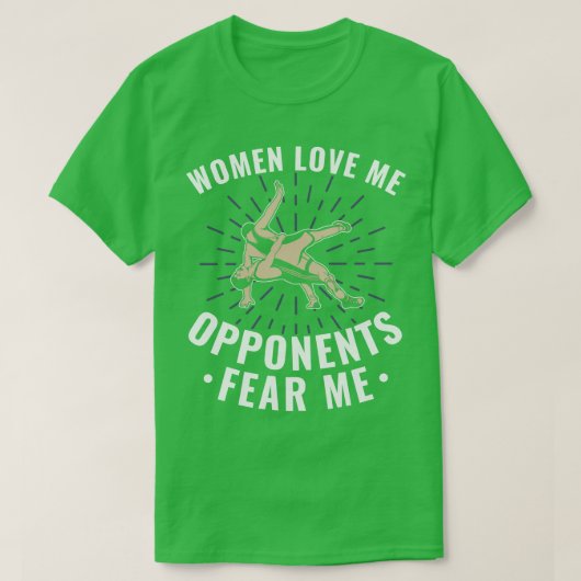 Worstelaar Grappige Tegenstanders Angst Me Worstel T-shirt (Design voorkant)