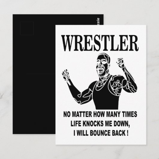 Worstelaar Inspirerend Wrestling Briefkaart (Voorkant / Achterkant)