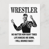Worstelaar Inspirerend Wrestling Briefkaart (Voorkant)