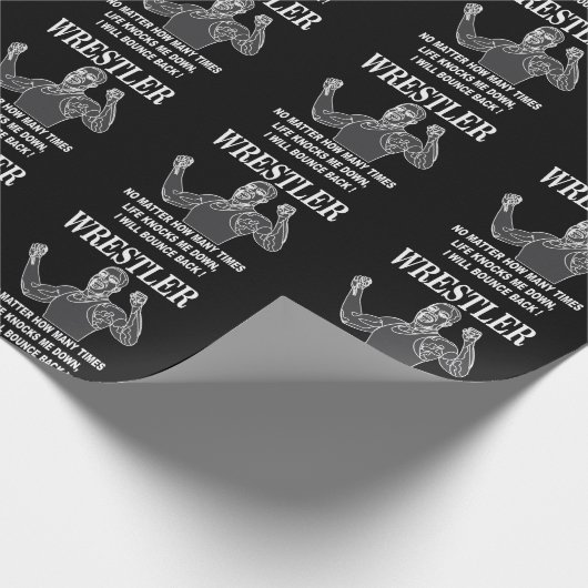 Worstelaar Inspirerend Wrestling Cadeaupapier (Hoek)