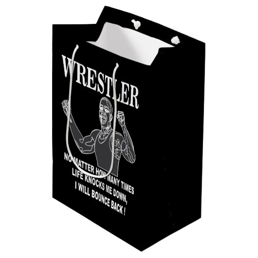 Worstelaar Inspirerend Wrestling Medium Cadeauzakje (Voorkant Gekanteld)