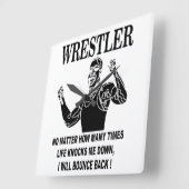 Worstelaar Inspirerend Wrestling Vierkante Klok (Hoek)