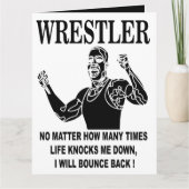 Worstelaar Inspirerende Worstel Groet Kaart (Voorkant)