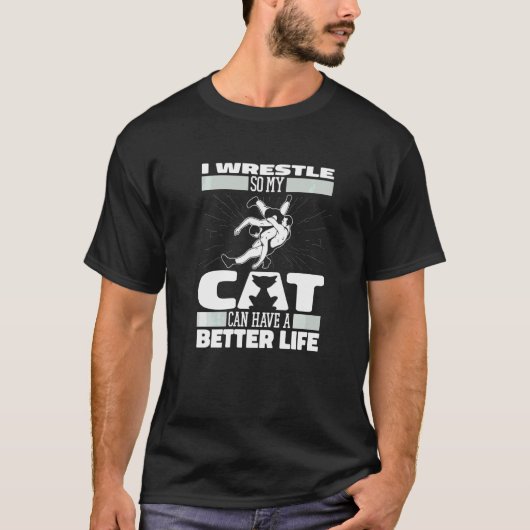 Worstelaar Kat Worstelen Worstelen 1 T-shirt (Voorkant)