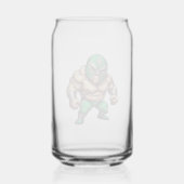worstelaar van het vrij worstelen  blikvorm glas (Achterkant)
