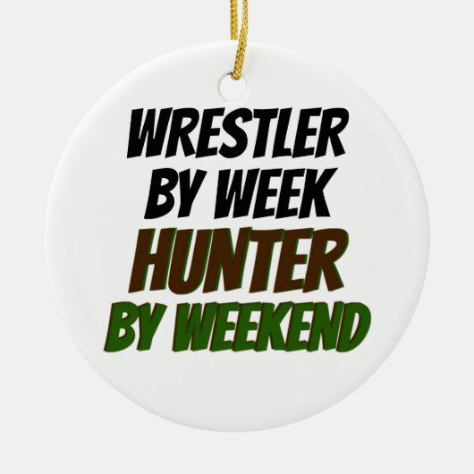 Worstelaar van Week Hunter van Weekend Keramisch Ornament (Voorkant)