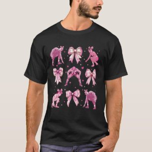 Worstelaar Worstelen Meisje Coquetterie Boog Roze T-shirt