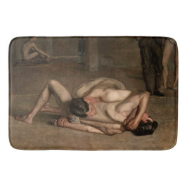Worstelaars (door Thomas Eakins) Badmat