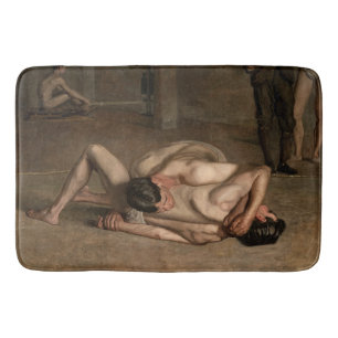 Worstelaars (door Thomas Eakins) Badmat