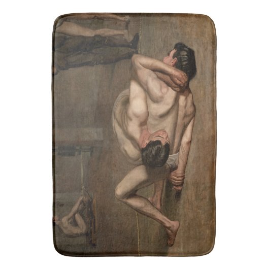 Worstelaars (door Thomas Eakins) Badmat (Voorkant Verticaal)
