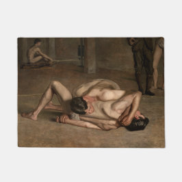 Worstelaars (door Thomas Eakins) Deurmat
