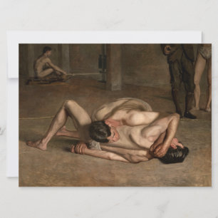 Worstelaars (door Thomas Eakins) Kaart