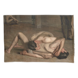 Worstelaars (door Thomas Eakins) Kussensloop