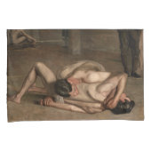Worstelaars (door Thomas Eakins) Kussensloop (Voorkant-Rechts)