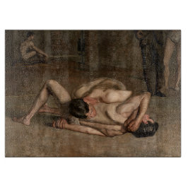 Worstelaars (door Thomas Eakins) Snijplank