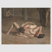 Worstelaars (door Thomas Eakins) Tissuepapier (Voorkant)