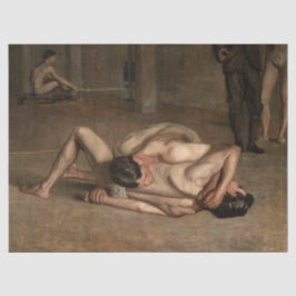 Worstelaars (door Thomas Eakins) Tissuepapier