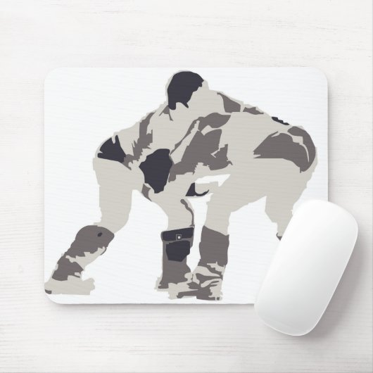 Worstelaars in Mongolië Muismat (Met muis)